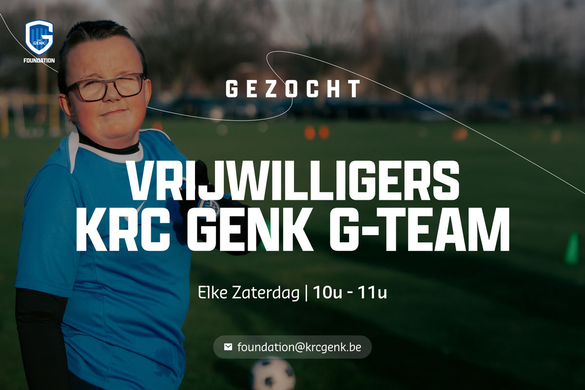 GEZOCHT: vrijwilligers voor het KRC Genk G-Team