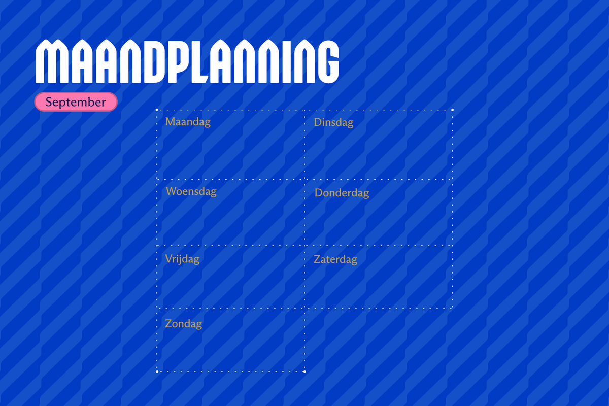 Maandplanning september