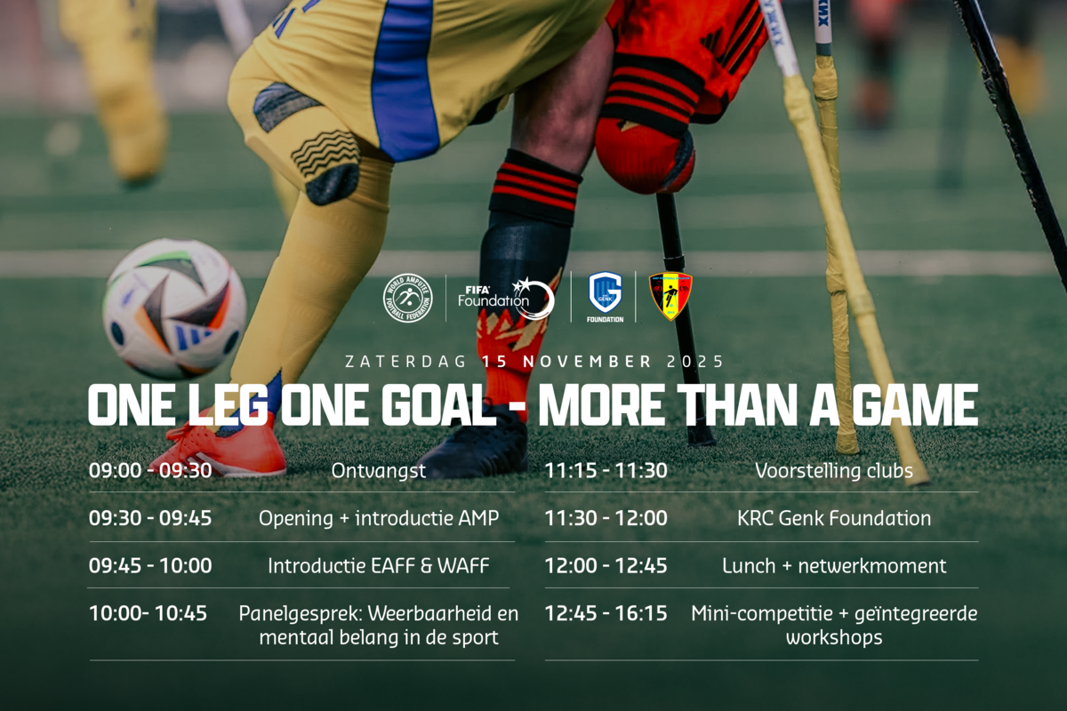One Leg One Goal - More Than A Goal congresdag